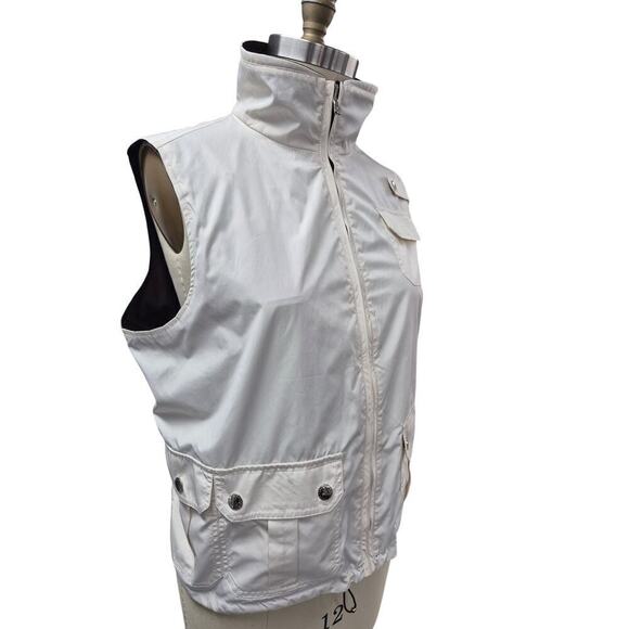 Ralph Lauren Brown/Cream Multi Pocket Reversible Vest 100% Polyester Sz 1X - Picture 10 of 11